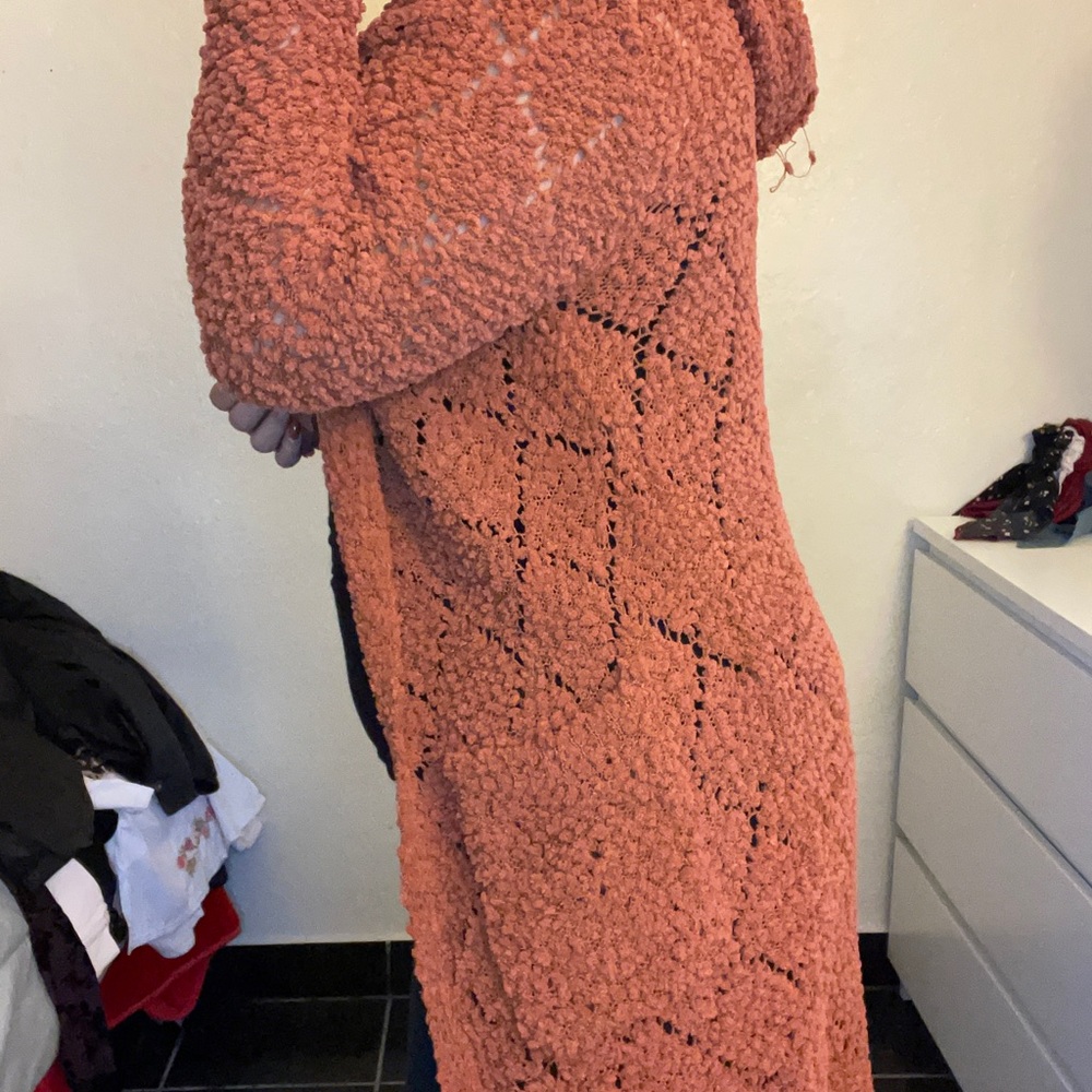 Warm long cardigan